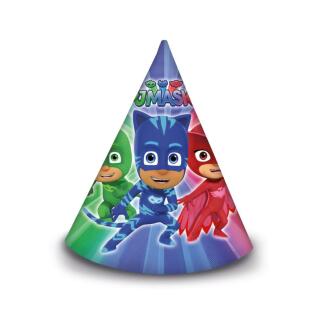 PJ Masks Pyjamahelden Hütchen aus Pappe, 6 Stück