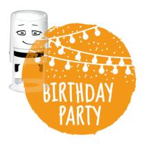 NIO Stempel clear stamp Standardmotive  4 cm BIRTHDAY...