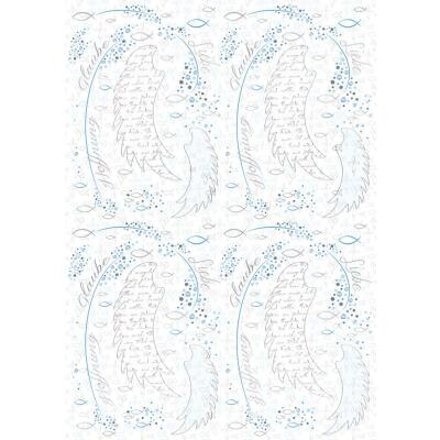 Ursus Designkarton "Religion blue" 01  DIN A4 - 1 Blatt