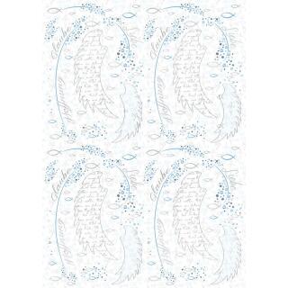 Ursus Designkarton "Religion blue" 01  DIN A4 - 1 Blatt