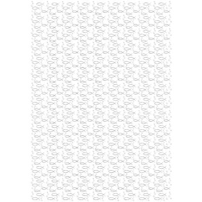 Ursus Designkarton "Silber" Fische  200 g/m² DIN A4 - 1 Blatt