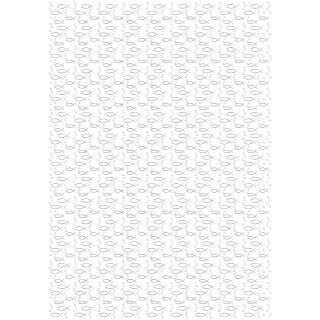 Ursus Designkarton "Silber" Fische  200 g/m² DIN A4 - 1 Blatt