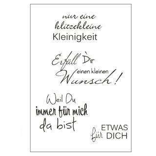 Efco (016) clear stamps Stempel Set - klitzekleine Kleinigkeit -Erfüll dir einen kleinen Wunsch