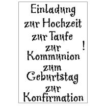 Efco (019) clear stamps Stempel Set - Einladung zur...