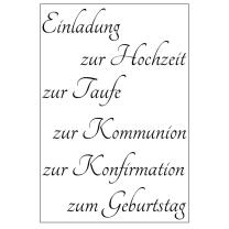 Efco (021) clear stamps Stempel Set - Einladung zur...