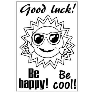 Efco (029) clear stamps Stempel Set - Good luck! - Be happy!