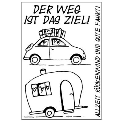 Efco (031) clear stamps Stempel Set - Der Weg ist das Ziel! - Auto