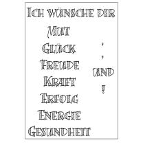 Efco (039) clear stamps Stempel Set - Ich wünsche...