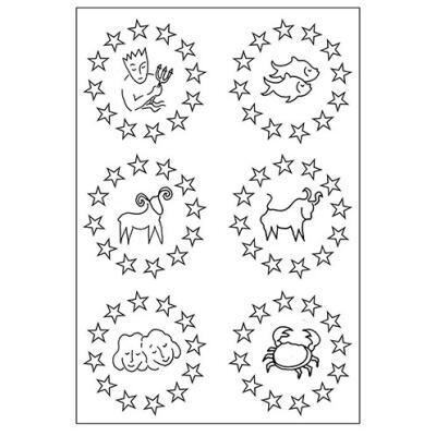 Efco (043) clear stamps Stempel Set - Sternzeichen