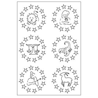 Efco (044) clear stamps Stempel Set - Sternzeichen