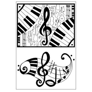 Efco (048) clear stamps Stempel Set - Musik