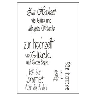 Efco (051) clear stamps Stempel Set - Zur Hochzeit viel Glück