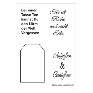 Efco (054) clear stamps Stempel Set - Teesprüche