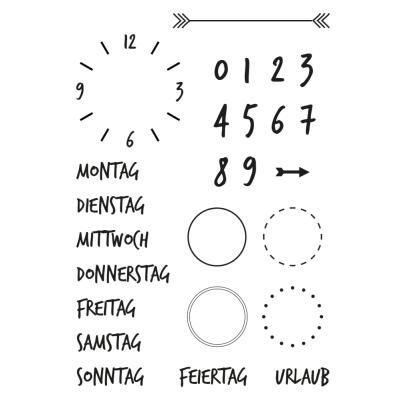 Efco (158) clear stamps Stempel Set - Kalender 2