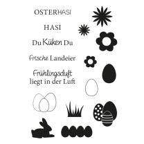 Efco (149) clear stamps Stempel Set - Ostern 3 Hasi...