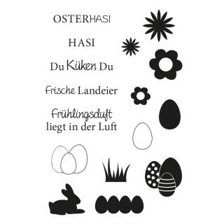 Efco (149) clear stamps Stempel Set - Ostern 3 Hasi Osterhasi