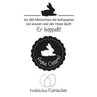 Efco (148) clear stamps Stempel Set - Ostern 2 Fröhliches Eiersuchen Frohe Ostern