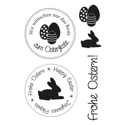 Efco (147) clear stamps Stempel Set - Ostern 1 Frohe Ostern Happy Easter