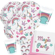 36-teiliges Party-Set Einhorn Magic Party - Unicorn -...