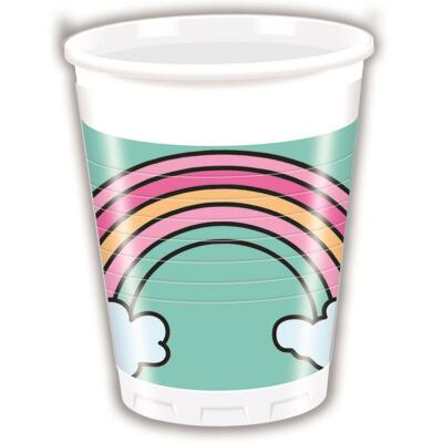 Einhorn Magic Party - Unicorn - 8 Becher, 0,2 l Plastik