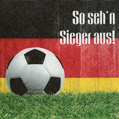 Fußball Party So sehn Sieger aus  - 20 Servietten, 33 x 33 cm