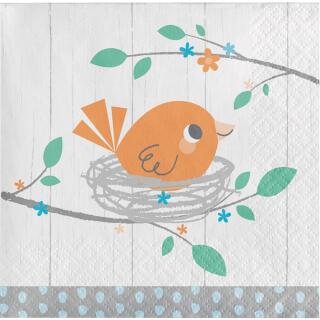 Baby Party Baby shower -  Hello Baby Boy - Servietten, 16 Stück, 25 x 25 cm