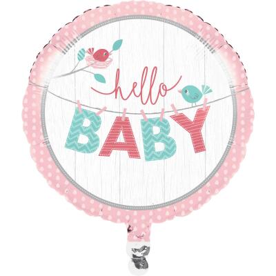 Baby Party Baby shower -  Hello Baby Girl - Folienballon 46 cm