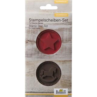 Ø 5 cm 2er Set Schaukelpferd & Stern