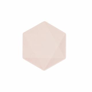 Teller hexagonal 15,8 x13,7 cm